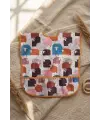 WoolyJoy Renkli Koyun Desenli Leke Tutmaz Sıvı Geçirmez Cepli Bebek Mama Önlüğü - BLW Uyumlu Kolsuz Smock 6-24 Ay