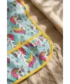 Stellar Unicorn Desenli Leke Tutmaz Sıvı Geçirmez Bebek Önlüğü - Kolsuz Yelek Tasarımlı Mama Önlüğü 6-24 Ay