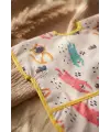 Safari Desenli Sıvı Geçirmez Cepli Bebek Mama Önlüğü - Kolsuz BLW Dostu Leke Tutmaz Silinebilir Premium Kumaş 6-24 Ay
