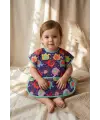 Elly Joy Renkli Fil Desenli Sıvı Geçirmez Leke Tutmaz Bebek Mama Önlüğü - Ergonomik Kolsuz Faaliyet ve Yemek Önlüğü 6-24 Ay