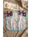 Elly Joy Renkli Fil Desenli Sıvı Geçirmez Leke Tutmaz Bebek Mama Önlüğü - Ergonomik Kolsuz Faaliyet ve Yemek Önlüğü 6-24 Ay