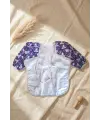 Bavyera Mor Koala Desenli Sıvı Geçirmez Uzun Kollu Bebek Beslenme Önlüğü - BLW Uyumlu Mama Önlüğü 6-24 Ay