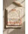 Bunny Bliss Su Geçirmez Kollu Bebek Mama Önlüğü - Leke Tutmaz BLW Uyumlu Tavşan Desenli Mama Önlüğü 6-24 Ay