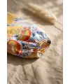 Limon Desenli Uzun Kollu Bebek Mama Önlüğü - Su Geçirmez, Cepli ve Leke Tutmaz Fonksiyonel Bluz Önlük 6-24 Ay