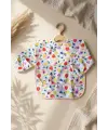 BerryBright Tropikal Meyve Desenli Su Geçirmez Cepli Kollu Bebek Mama Önlüğü - BLW Uyumlu Leke Tutmaz Aktivite Önlüğü 6-24 Ay