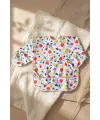 BerryBright Tropikal Meyve Desenli Su Geçirmez Cepli Kollu Bebek Mama Önlüğü - BLW Uyumlu Leke Tutmaz Aktivite Önlüğü 6-24 Ay