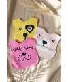 Lumi 3lü Paket Hayvan Figürlü Yumuşak Dokulu Bebek Mama Önlüğü Seti - %100 Pamuklu ve Sıvı Emici 0-12 Ay
