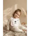 Lumi 3lü Paket Hayvan Figürlü Yumuşak Dokulu Bebek Mama Önlüğü Seti - %100 Pamuklu ve Sıvı Emici 0-12 Ay
