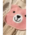 Teddy Bloom 3lü Paket Ayıcık Figürlü Yumuşak Havlu Bebek Mama Önlüğü Seti - Sıvı Emici ve Cilt Dostu 0-12 Ay