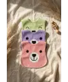 Teddy Bloom 3lü Paket Ayıcık Figürlü Yumuşak Havlu Bebek Mama Önlüğü Seti - Sıvı Emici ve Cilt Dostu 0-12 Ay