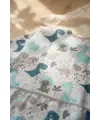Rexy Dinozor Desenli Sıvı Geçirmez Uzun Kollu Mama Önlüğü - BLW Uyumlu, Cepli ve Leke Tutmaz Bebek Önlüğü