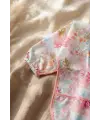 Flora Desenli Sıvı Geçirmez Uzun Kollu Bebek Mama ve Aktivite Önlüğü - Leke Tutmaz Cep Detaylı Premium Tasarım 6-24 Ay