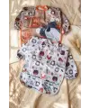 Bubu Bear 2li Set Uzun Kollu Su Geçirmez Bebek Mama Önlüğü - Ayıcık Desenli Leke Tutmaz BLW ve Aktivite Önlüğü 6-24 Ay