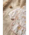 TinyBee Leke Tutmaz Sıvı Geçirmez Uzun Kollu Bebek Mama Önlüğü - 2li Set BLW Uyumlu Kırıntı Cepli 6-24 Ay