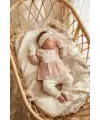 Kız Bebek Tarçın Dantel Yakalı Hastane Çıkışı ve Ekru Fitilli 5li Boho Set - %100 Yumuşak Pamuk