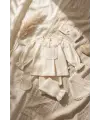 Kız Bebek Tarçın Dantel Yakalı Hastane Çıkışı ve Ekru Fitilli 5li Boho Set - %100 Yumuşak Pamuk