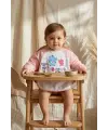 Kız Bebek Pembe Uzun Kollu Sıvı Geçirmez Mama Önlüğü - Cepli, Fil Desenli 6-24 Ay Aktivite Önlüğü
