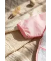 Kız Bebek Pembe Uzun Kollu Sıvı Geçirmez Mama Önlüğü - Cepli, Fil Desenli 6-24 Ay Aktivite Önlüğü