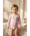 2li Nova Luna Ay Yıldız Desenli Uzun Kollu Bebek Body Seti - %100 Pamuklu Yumuşak Dokulu Antialerjik Bebek Zıbın Takımı (Pembe & Beyaz)