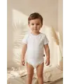 3lü Paket %100 Pamuklu Beyaz Kısa Kollu Bebek Body Takımı - Antialerjik Yumuşak Dokulu Zıbın Seti