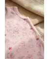 Kız Bebek Pembe Ayıcık ve Yıldız Desenli 2li Kolsuz %100 Pamuklu Zıbın Body Takımı