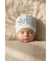 3lü % 100 Pamuklu Çiçek Aplikeli Kız Bebek Bere Şapka Seti- Kalp ve Çizgi Desenli Penye Bebek Şapkası 0-3 Ay