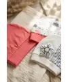 3lü % 100 Pamuklu Çiçek Aplikeli Kız Bebek Bere Şapka Seti- Kalp ve Çizgi Desenli Penye Bebek Şapkası 0-3 Ay