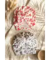 Nova & Leo 2li Bebek Bone Seti - Pamuklu Esnek Kumaş, Yıldız ve Leopar Desenli Büyük Fiyonklu Bandana