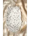 Bebek Mariner Serisi Çapa ve Yelkenli Desenli %100 Pamuklu Kolsuz Zıbın Body - Krem
