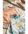 2li Sıvı Geçirmez Uzun Kollu Mama Önlüğü 6-24 Ay- BLW Uyumlu, Kırıntı Cepli, Leke Tutmaz Bebek Yemek ve Aktivite Önlüğü