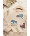 Araba Nakışlı Pamuklu 2li Erkek Bebek Takım