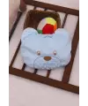 Ayıcık Nakışlı Yastıklı Welsoft Bebek Alt Açma Seti- Mavi