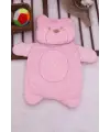 Ayıcık Nakışlı Yastıklı Welsoft Bebek Alt Açma Seti - Pembe