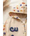 Cute Bear Nakışlı 3lü % 100 Pamuk Erkek Bebek Takımı