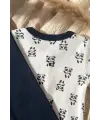 Premium %100 Pamuklu Panda Figürlü Bebek Tulum 3lü Set - Çene Korumalı Fermuarlı Yumuşak Doku