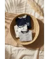 Premium %100 Pamuklu Panda Figürlü Bebek Tulum 3lü Set - Çene Korumalı Fermuarlı Yumuşak Doku