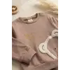 Ayıcık Nakışlı % 100 Pamuk 2li Erkek Bebek Takım