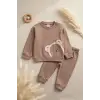Ayıcık Nakışlı % 100 Pamuk 2li Erkek Bebek Takım