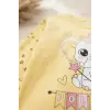 Taçlı Fil Desenli % 100 Pamuk Kız Çocuk Pijama Takımı