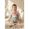 Foxie Dream Su Geçirmez Uzun Kollu Bebek Mama Önlüğü 6-24 Ay - BLW Uyumlu, Kırıntı Cepli, Tilki ve Gökkuşağı Desenli Aktivite Önlüğü