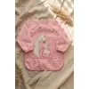Swan Dream Toz Pembe Sıvı Geçirmez Kollu Bebek Mama Önlüğü - BLW Uyumlu Leke Tutmaz Ek Gıda Önlüğü 6-24 Ay