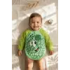 BerryJoy Unisex Yeşil Üzüm Karakterli Su Geçirmez Uzun Kollu Bebek BLW Mama Önlüğü ve Aktivite Smock 6-24 Ay