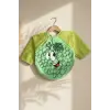 BerryJoy Unisex Yeşil Üzüm Karakterli Su Geçirmez Uzun Kollu Bebek BLW Mama Önlüğü ve Aktivite Smock 6-24 Ay
