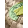 BerryJoy Unisex Yeşil Üzüm Karakterli Su Geçirmez Uzun Kollu Bebek BLW Mama Önlüğü ve Aktivite Smock 6-24 Ay