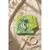 BerryJoy Unisex Yeşil Üzüm Karakterli Su Geçirmez Uzun Kollu Bebek BLW Mama Önlüğü ve Aktivite Smock 6-24 Ay