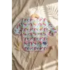 Unicorn Desenli Uzun Kollu Sıvı Geçirmez Bebek Mama Önlüğü - BLW Uyumlu, Cepli ve Leke Tutmaz Ek Gıda Önlüğü 6-24 Ay