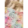 Flora Suluboya Desenli Uzun Kollu Sıvı Geçirmez Bebek Mama ve Aktivite Önlüğü - BLW Uyumlu Sanatçı Önlüğü 6-24 Ay