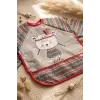 Tribal Bear Serisi Sıvı Geçirmez Uzun Kollu Bebek Mama ve Etkinlik Önlüğü - Boho Tasarım Kırıntı Cepli Smock 6-24 Ay