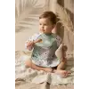 TinyBear Dream Big Su Geçirmez Uzun Kollu Mama Önlüğü - Mint Yeşili BLW Uyumlu Bebek Ek Gıda Önlüğü 6-24 Ay