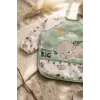 TinyBear Dream Big Su Geçirmez Uzun Kollu Mama Önlüğü - Mint Yeşili BLW Uyumlu Bebek Ek Gıda Önlüğü 6-24 Ay